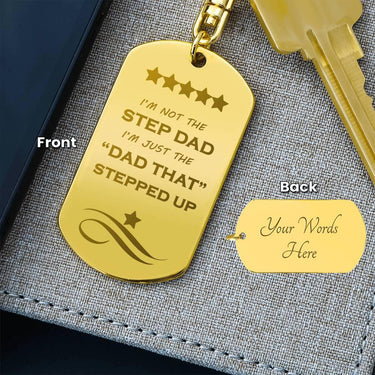 To My Stepdad - Love Tag Keychain - SLDDL0043 - Sunshine Letters Co
